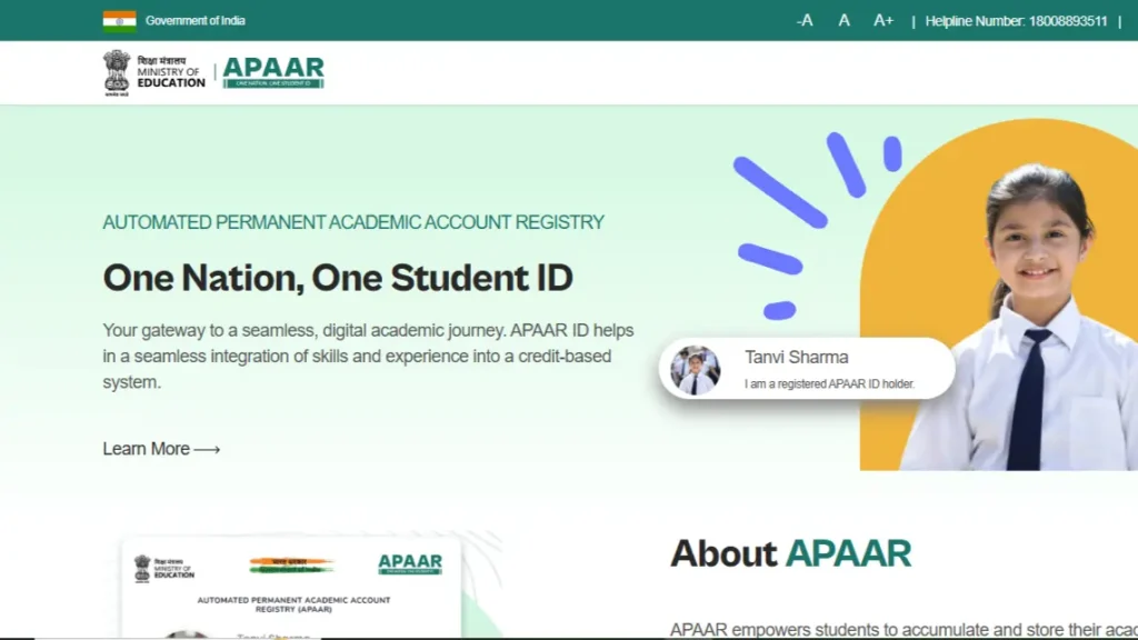 Apaar ID Card